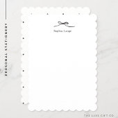 ホタテパーソナライズされたロのエッジのノートカード(弓付) ノートカード