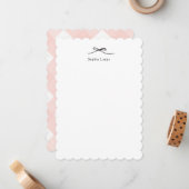 ホタテパーソナライズされたロのエッジのノートカード(弓付) ノートカード (正面/裏面インサイチュ)