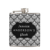 ホタテパーソナライズされたロップスケールパターン フラスク (正面)