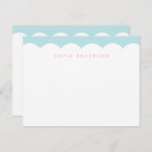 ホタテフェミニンガイパーソナライズされた ノートカード (正面/裏面)