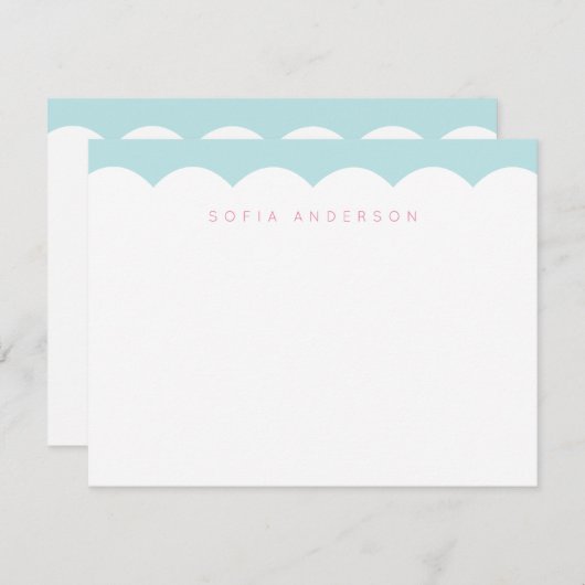 ホタテフェミニンガイパーソナライズされた ノートカード (正面/裏面)