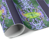 ホタテ抽象芸術パーソナライズされた花 ラッピングペーパー (ロールコーナー)