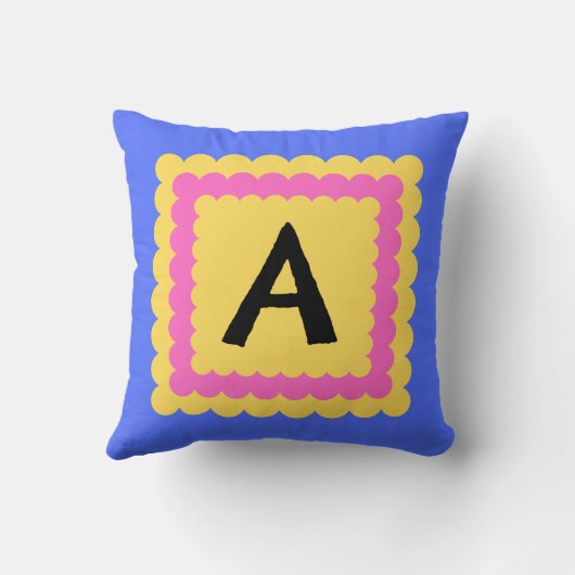 ホタテ文字モノグラムホタテデザイン明 クッション (裏面)