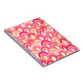 ホタテ日本の貝継ぎ目模様,カラフル雨 ノートブック (右側)