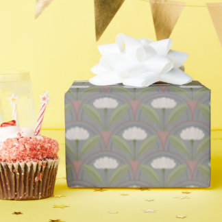 ホタテ模様(白開花) ラッピングペーパー