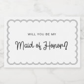 ホタテ縁どロの花嫁キャンドルラベル フードラベル (シングルラベル)