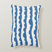 ホタテ航海のガイのエッジの青いスケッチパターン アクセントクッション (裏面(縦))