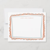 ホタテ色彩の鮮やかロの名パーソナライズされた前 ノートカード (正面)