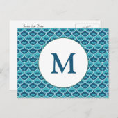 ホタテ花パタカスタムーンの色の保存日付 ポストカード (正面/裏面)