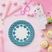 ホタテ花柄カスタム色 ペーパープレート (パーティー)