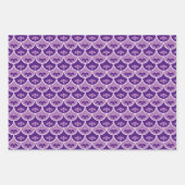 ホタテ花柄カスタム色 ラッピングペーパーシート (正面2)