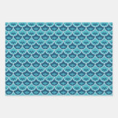 ホタテ花柄カスタム色 ラッピングペーパーシート (正面)