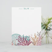 ホタテ貝と珊瑚 レターヘッド (スタンド正面)