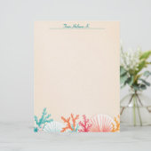 ホタテ貝と珊瑚 レターヘッド (スタンド正面)