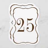 ホタテ貝のテーブルナンバー 招待状 (正面/裏面)