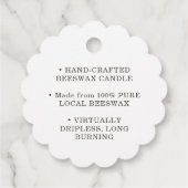 ホタテ貝のホタテ蝋燭ラベル フェイバータグ (裏面)