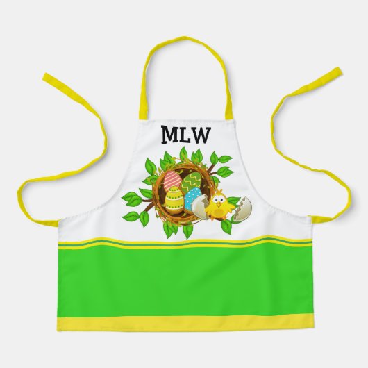 ホタテ貝の愛らしい春クッキーエプロンなし エプロン (正面)