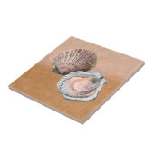 ホタテ貝の静物画 タイル (側面)
