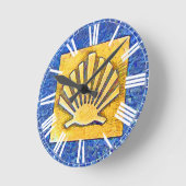 ホタテ貝カミーノデサンティアゴ ラウンド壁時計 (傾斜)