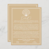 ホタテ貝シェルシーホースビーチ結婚式招待状 (正面/裏面)