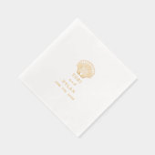 ホタテ貝トロピカルビーチ結婚式 箔ナプキン (右)