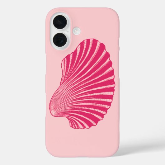 ホタテ貝殻ブロックプリント、明るい赤紫色及びピ淡い色のンク Case-Mate iPhoneケース (裏面)