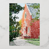 ホタテ貝殻縁取りの箔押し招待状 箔招待状 (裏面)