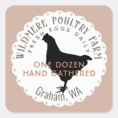 ホタテ貝養殖生卵カートン編ラベル スクエアシール (正面)