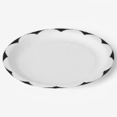 ホタテ貝黒と白 ペーパープレート (アングル)