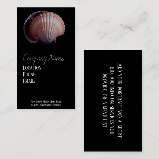 ホタテ貝 名刺 (正面/裏面)