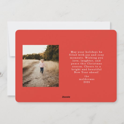 ホタテ赤と白ムクリスマスカード シーズンカード (裏面)