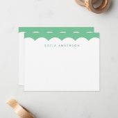 ホタフェミニンテパーソナライズされた貝 ノートカード (正面/裏面インサイチュ)