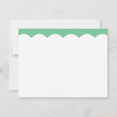 ホタフェミニンテパーソナライズされた貝 ノートカード (裏面)