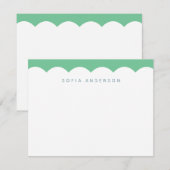 ホタフェミニンテパーソナライズされた貝 ノートカード (正面/裏面)