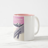 ホタム山、アルプビクトリアンスのスキーポスター。 ツートーンマグカップ (正面右)