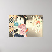 ホタルかご – 浮世絵ヴィンテージ 日本の キャンバスプリント (正面)