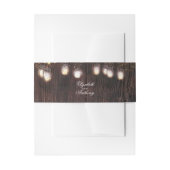 ホタルがメイスン・ジャース素朴の結婚光を照らす 招待状ベリーバンド (正面例)