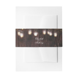 ホタルがメイスン・ジャース素朴の結婚光を照らす 招待状ベリーバンド