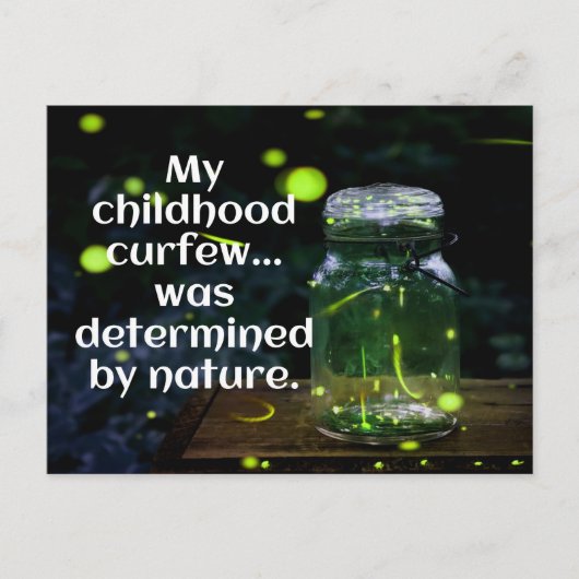 ホタルが私の門限のはがきを決めた ポストカード (正面)