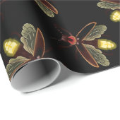 ホタルと夜白熱［赤熱］光を放つの時間 ラッピングペーパー (ロールコーナー)