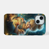 ホタルと小さな女の子 iPhone 15ケース (裏面横)