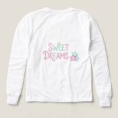 ホタルのあるブルーナイトガウンの小さな女の子 (デザイン背面)