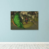 ホタルのある船でかわいい妖精|過去記事 キャンバスプリント (インサイチュ (ウッドフロア))