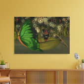 ホタルのある船でかわいい妖精|過去記事 キャンバスプリント (インサイチュ (リビング))