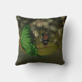 ホタルのある船でかわいい妖精|過去記事 クッション (裏面)