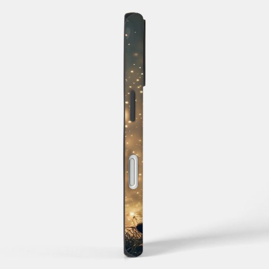 ホタルのアートワークで魅了された黒猫 Case-Mate iPhoneケース (裏面 / 右)