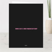 ホタルのグリズリーベア誕生日カード4フレーミング サンキューカード (裏面)