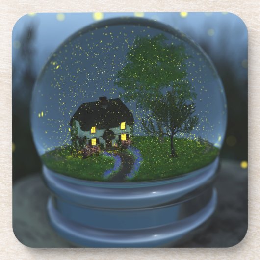 ホタルのグローブコルクコースター コースター (正面)