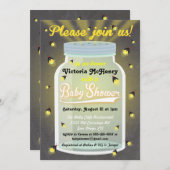 ホタルのシャルボードメイソンジャーブベイビーシャワー招待状 招待状 (正面/裏面)