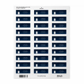 ホタルのメイスンジャー素朴ブルー住所 シール (フルシート)